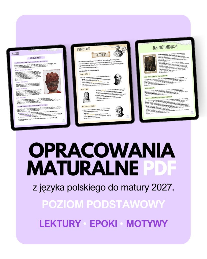 notatki maturalne pdf z języka polskiego opracowania do matury język polski lektury motywy epoki pojęcia poziom podstawowy wypracowanie z polskiego